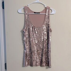 Dusty Pink tank with sequins size XL